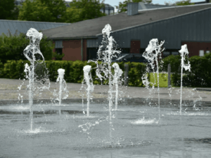A dynamic musical fountain, constructed and designed by RES Group, adding rhythm and beauty to outdoor spaces.