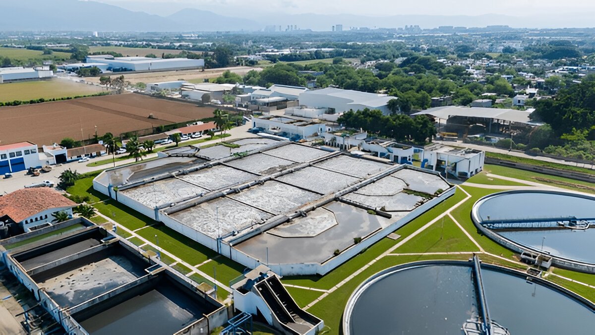 View of Sewage Treatment Plant, Water Recycling