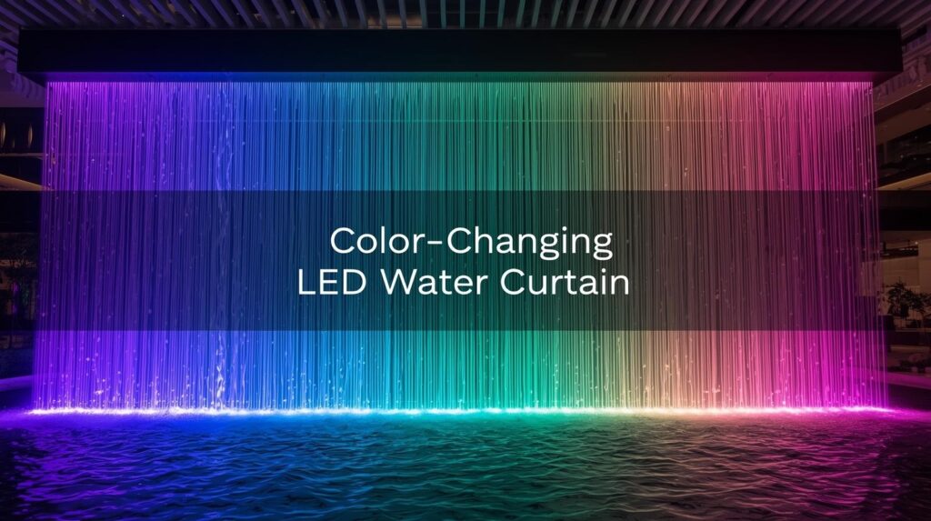 Color-Changing LED Water Curtain