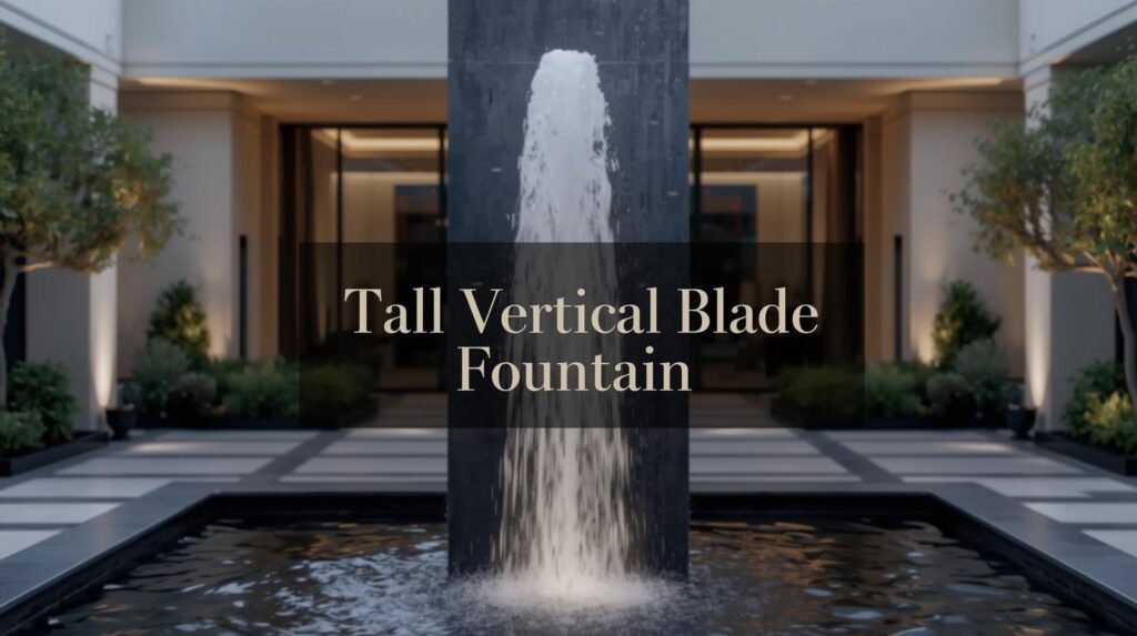 Tall Vertical Blade Fountain