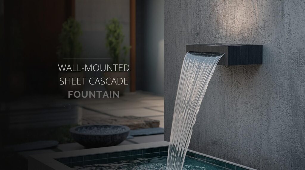Wall-Mounted Sheet Cascade Fountain