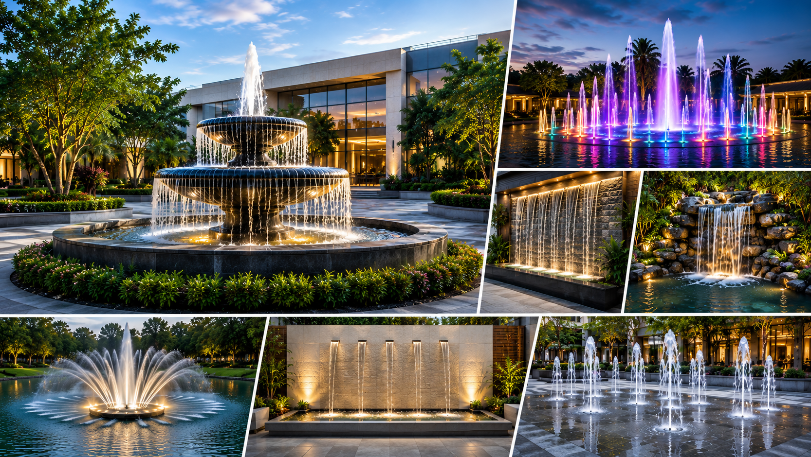 Fountain installation company in Kolkata with custom musical water fountains